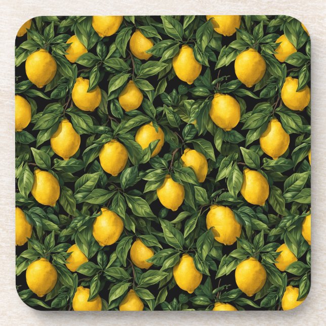 Posavasos Vibrant Lemon Citrus Tree Pattern (Frente)