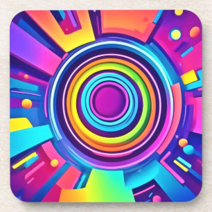 Posavasos Vibrante Arte Psicodélico Vortex