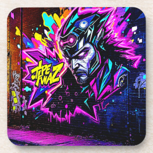 Posavasos Vibrante barrido de arte callejero