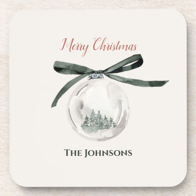 Posavasos Vibrante conjunto de escoria de bolas para Navidad (Frente)