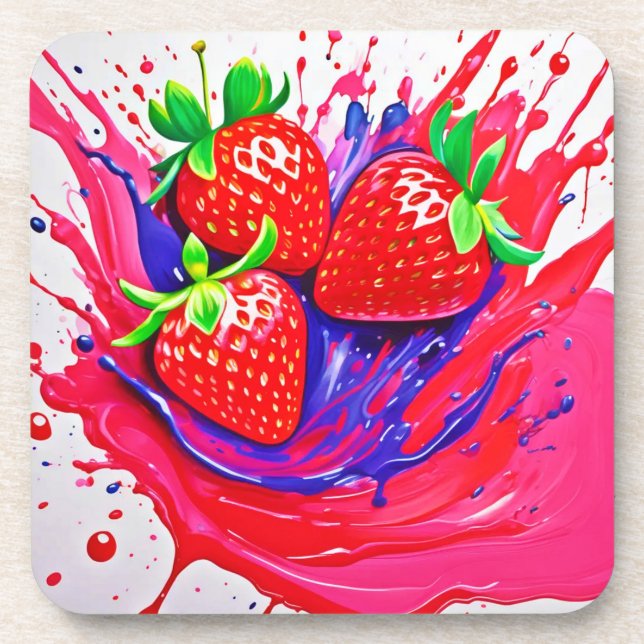 Posavasos Vibrante fresa (Frente)