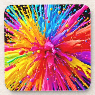 Posavasos Vibrante Paint Burst Energy