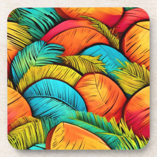 Posavasos Vibrante paisaje de izquierda