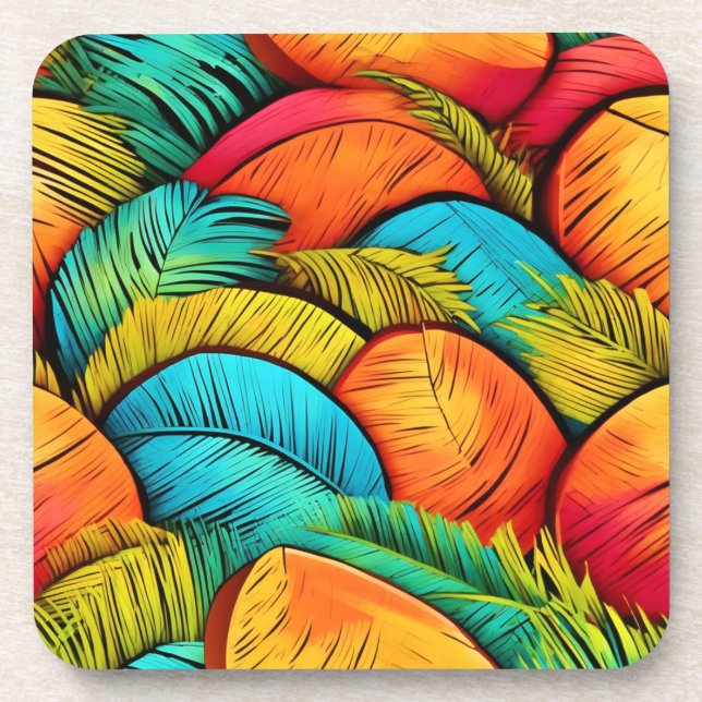 Posavasos Vibrante paisaje de izquierda (Frente)