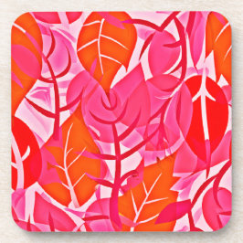 Posavasos Vibrante Patrón de Elegancia de Foliage