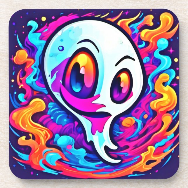 Posavasos Vibrante Personalizado fantasma (Frente)