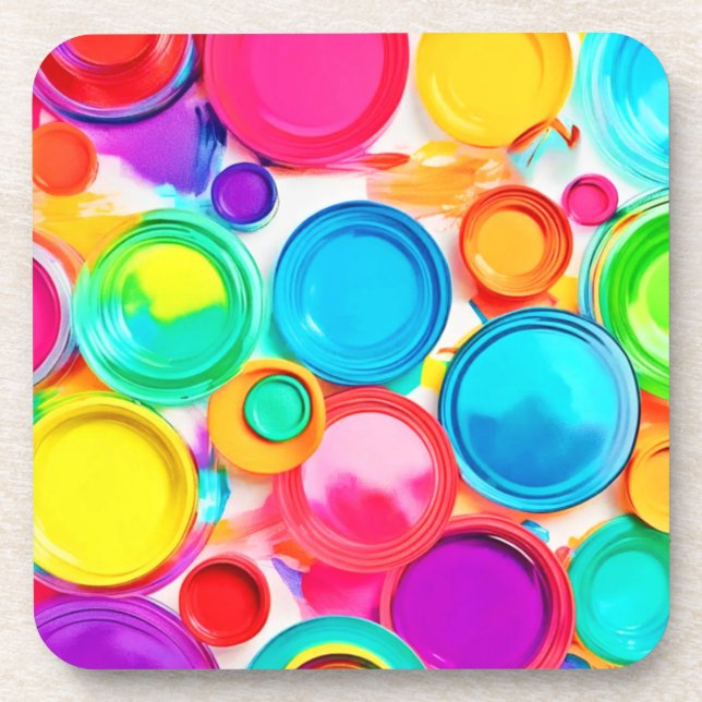 Posavasos Vibrante pintura paleta (Frente)