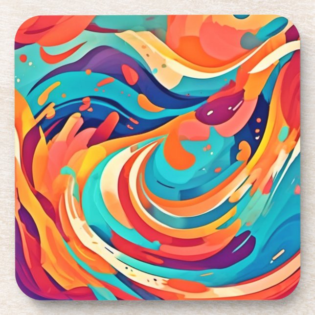 Posavasos Vibrante Resumen Dreamscape (Frente)