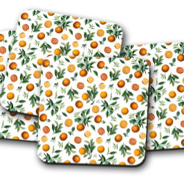 Posavasos Vibrantes Naranjas Cork Coaster | Montaña de corch