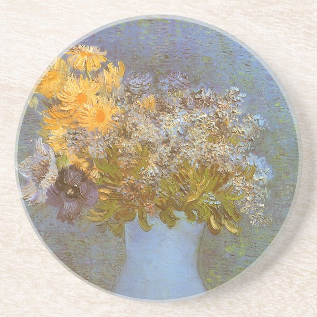 Posavasos Vicente van Gogh Vase de Lilacs, Daisies, Anemones (Frente)