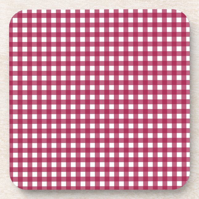 Posavasos Vichy Rouge Cerise (Frente)
