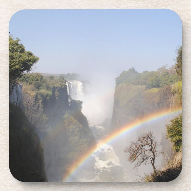 Posavasos Victoria Falls Rainbow Waterfall Photo (Frente)