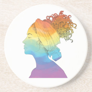 Posavasos Vida arcoiris, mujer, libertad