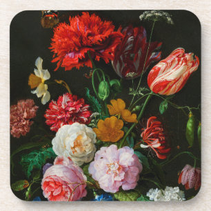 Posavasos Vida con flores en una bolsa de vidrio