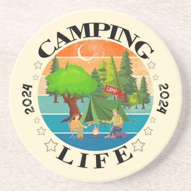 Posavasos Vida de campamento (Frente)