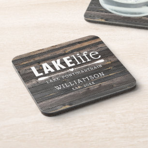 Posavasos Vida Lacustre Rústica Remos Personalizados