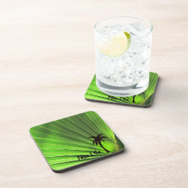 Posavasos Vida palma | Flino verde de palmera con palmera