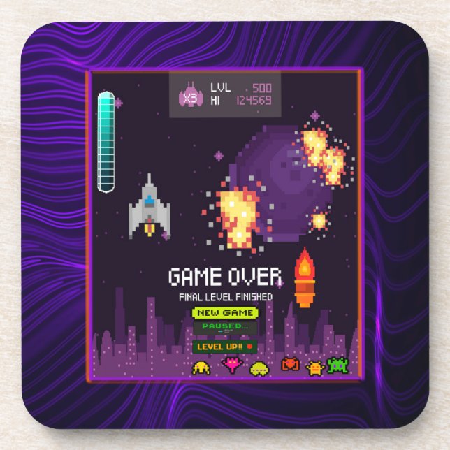 Posavasos Videogaming Purple (Frente)