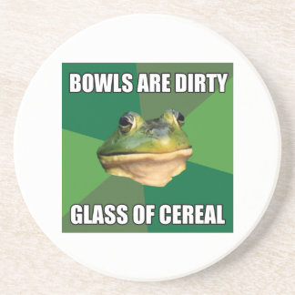 Posavasos Vidrio asqueroso de la rana del soltero de cereal
