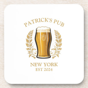 Posavasos Vidrio de cerveza Rótulo de pub personalizado con 