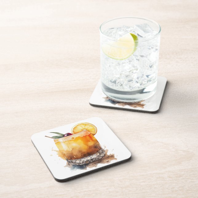 POSAVASOS VIDRIO DE COLOR ACUÁTICO DEL SUR DE WHISKEY (Lado Derecho)