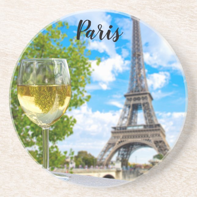 Posavasos Vidrio de disparo de la torre Eiffel (Frente)