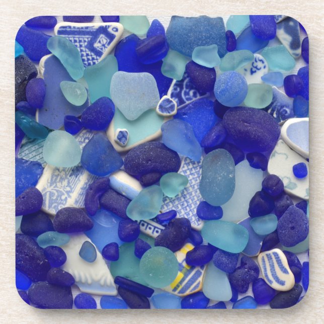 Posavasos Vidrio del mar, vidrio de la playa, prácticos de (Frente)