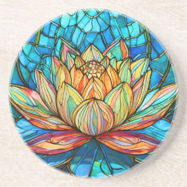 Posavasos Vidrio manchado rosa de Lotus