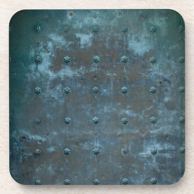 Posavasos Vieja Puerta Española De Cobre Tramitada (Frente)