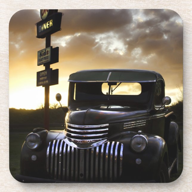 Posavasos Viejo Camión Chevy de 6 Casas (Frente)