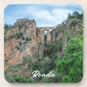 Posavasos Viejo puente histórico en Ronda, España