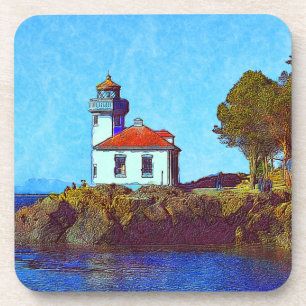 Posavasos Viernes Harbour Lime Kiln faro de plástico duro