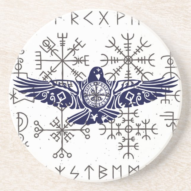 Posavasos Viking Rune Raven  (Frente)