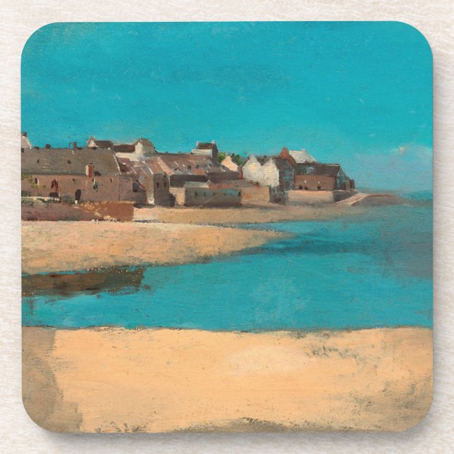 Posavasos Village by the Sea in Brittany by Odilon Redon (Frente)