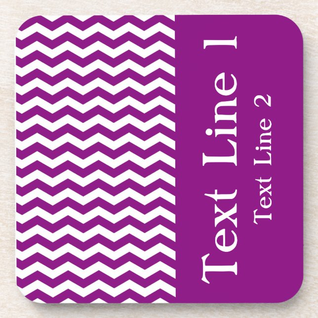 Posavasos Vina Del Mar Morple Wave Chevron personalizable (Frente)