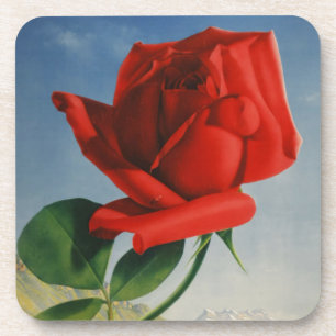 Posavasos Viñage Montreux Red Rose Suiza Lago Ginebra