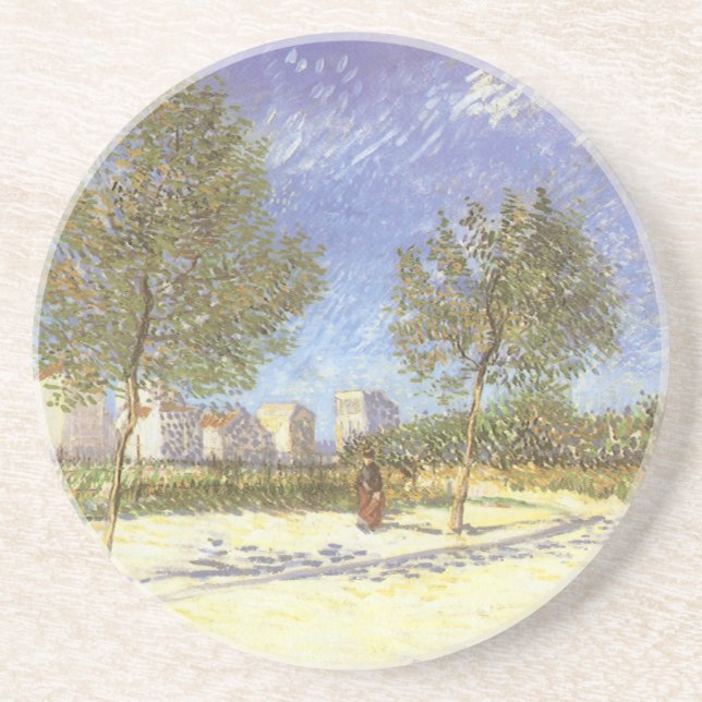 Posavasos Vincent van Gogh - A las afueras de París (Frente)