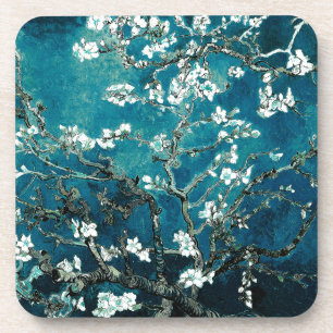 Posavasos Vincent Van Gogh Almond Blossoms Oscuro Verde azul