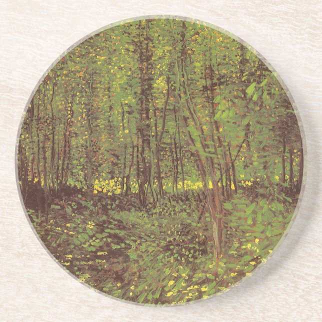Posavasos Vincent van Gogh - Árboles y subcrecimiento (Frente)
