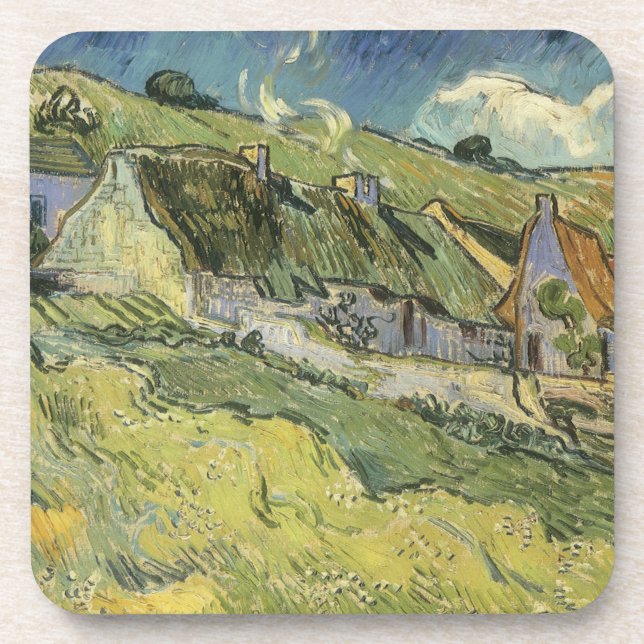Posavasos Vincent van Gogh - Cabañas con Techo de Paja (Frente)