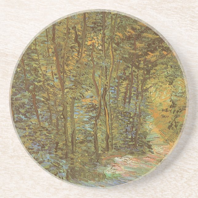 Posavasos Vincent van Gogh - Camino en el Bosque (Frente)