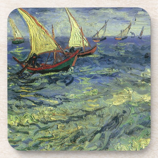 Posavasos Vincent van Gogh - El paisaje marino de Saintes Ma (Frente)