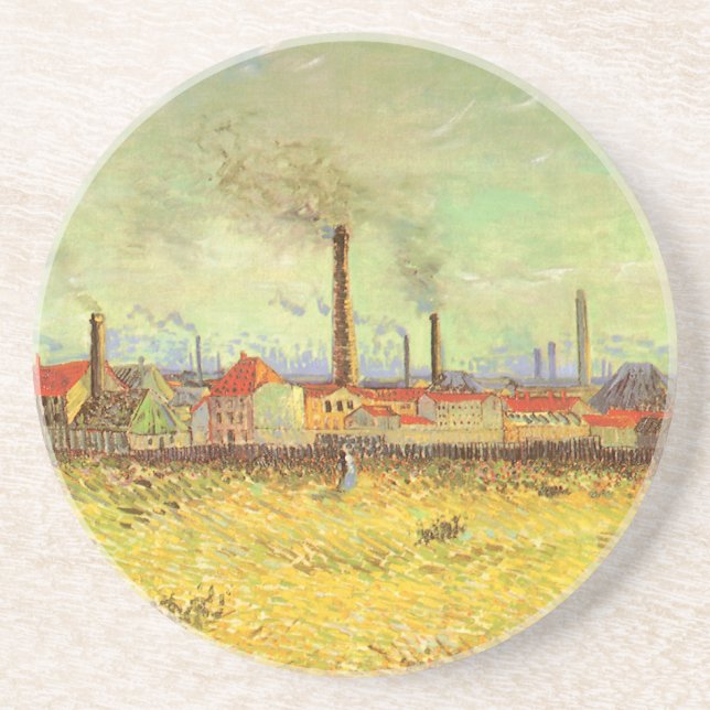 Posavasos Vincent van Gogh - Fábricas de Asnieres (Frente)