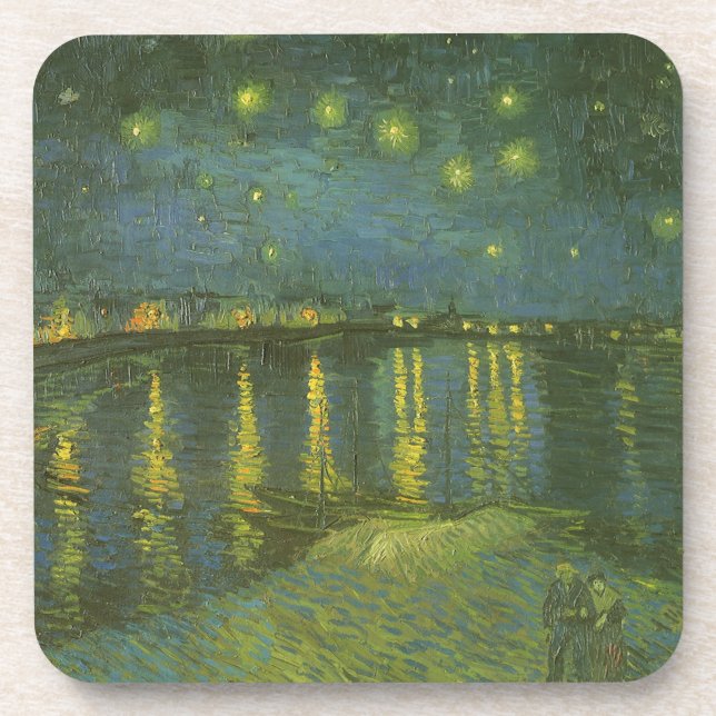 Posavasos Vincent van Gogh - Noche estrellada sobre el Ródan (Frente)