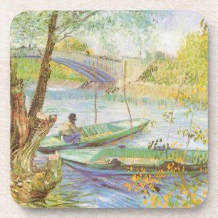 Posavasos Vincent van Gogh Pescando en primavera, Pont de Cl