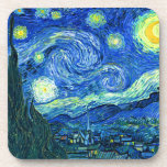 Posavasos vincent van gogh starry night<br><div class="desc">El famoso cuadro de Van Gogh, "La noche estrellada". Durante su estancia en el asilo de Saint Remy en los años 80, van Gogh describió las colinas onduladas y los cipreses que veía desde su ventana. Digitalmente mejorado por PixDezines. Copyright © 2008-2016 PixDezines.com™ y PixDezines™ en zazzle.com. Todos Los Derechos...</div>