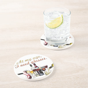 Posavasos Vino de SlipperyJoe's Wine Glasses vino fermentado