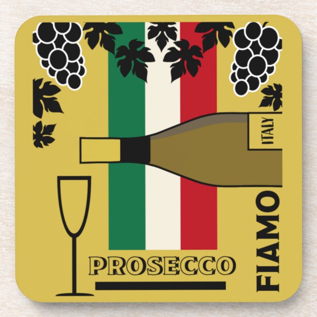 Posavasos Vino espumoso de Prosecco (Frente)