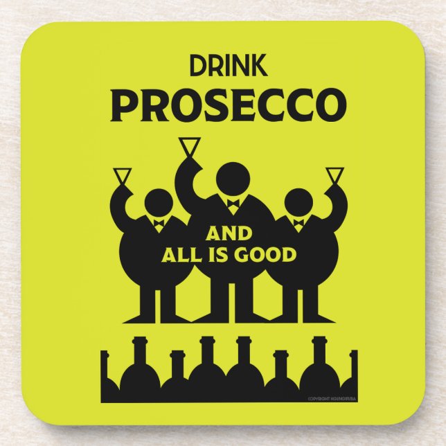 Posavasos Vino espumoso de Prosecco italiano (Frente)