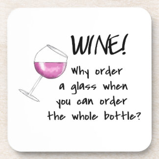 Posavasos Vino Rojo Palabra divertida diciendo bebida Fiesta